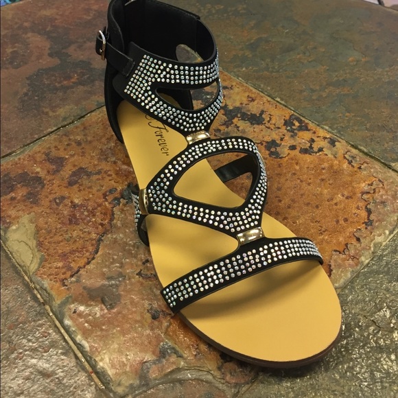 Zip back gladiator sandals black - Picture 3 of 11